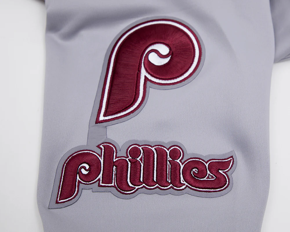MLB PHILADELPHIA PHILLIES CLASSIC MEN'S TRACK JACKET (GRAY) - Image 7