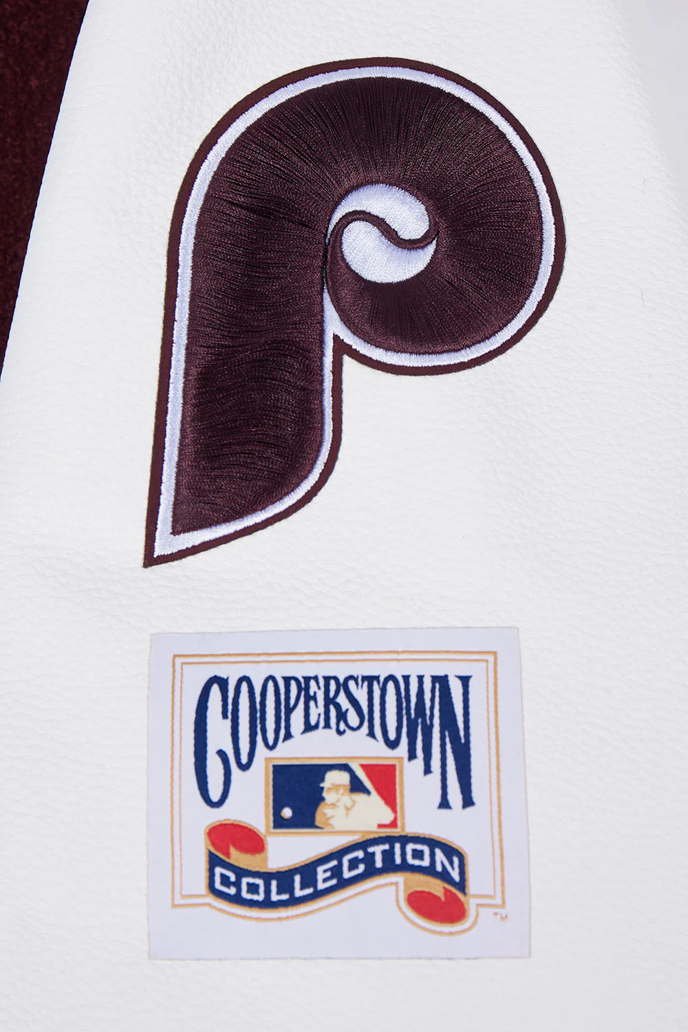 MLB PHILADELPHIA PHILLIES RETRO CLASSIC MEN'S RIB WOOL VARSITY JACKET (UNIVERSITY BLUE/WHITE) - Image 10