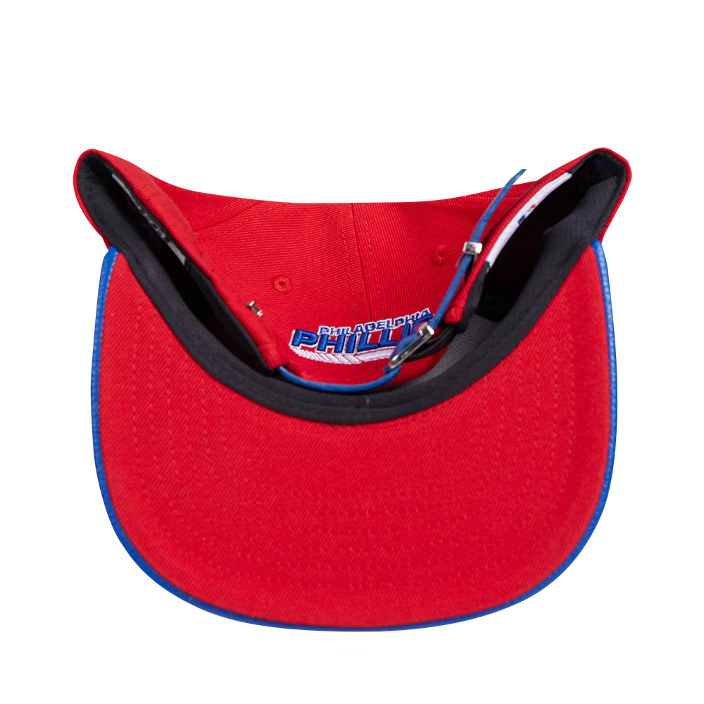 MLB PHILADELPHIA PHILLIES FAST LANE STRAPBACK HAT (RED) - Image 7