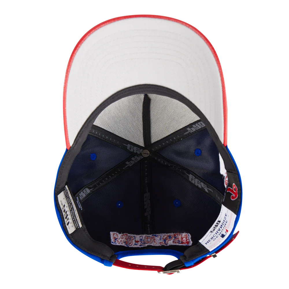 MLB PHILADELPHIA PHILLIES CITY RANSOM LEATHER PINCH FRONT STRAPBACK HAT (ROYAL BLUE) - Image 6