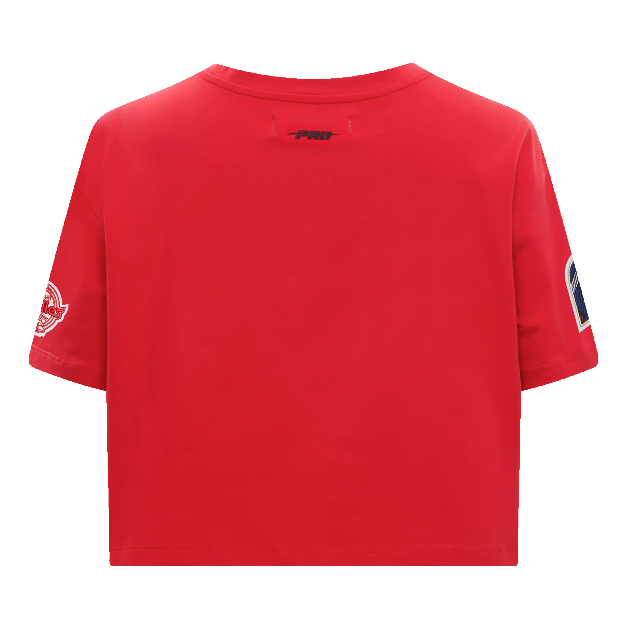MLB PHILADELPHIA PHILLIES PRO PREP SINGLE JERSEY BOXY WOMEN'S TEE (RED) - Image 3