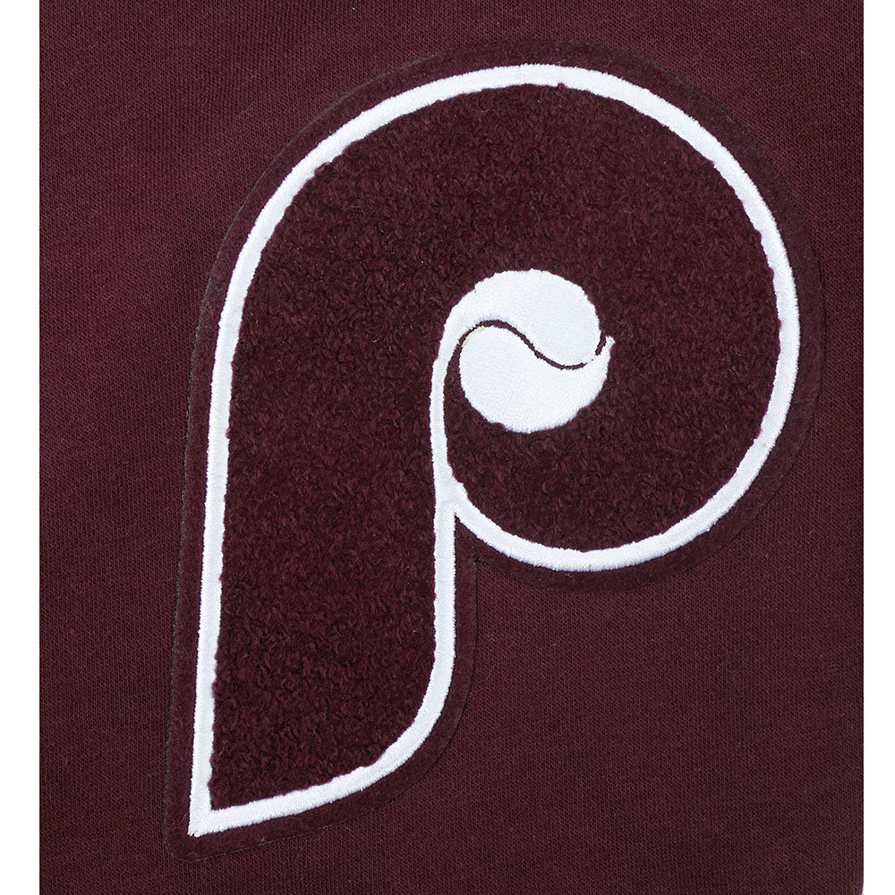 MLB PHILADELPHIA PHILLIES CLASSIC CHENILLE BIG BOY'S FLEECE 2.0 SHORT (WINE) - Image 7