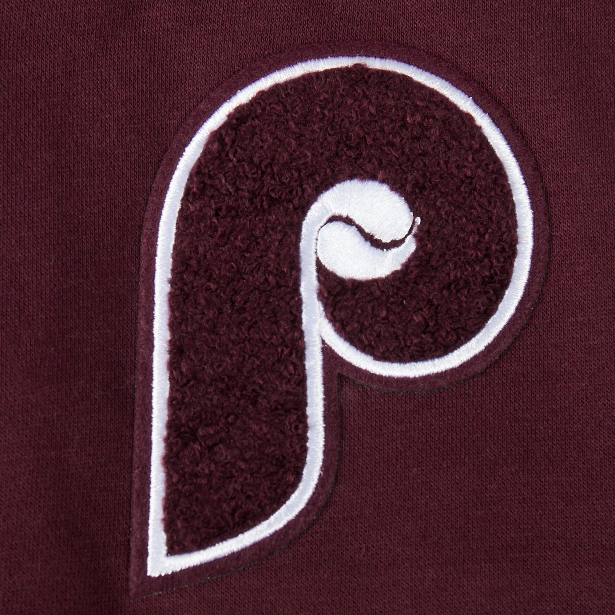 MLB PHILADELPHIA PHILLIES CLASSIC BIG GIRLS FLEECE FZ HOODIE (WINE) - Image 5