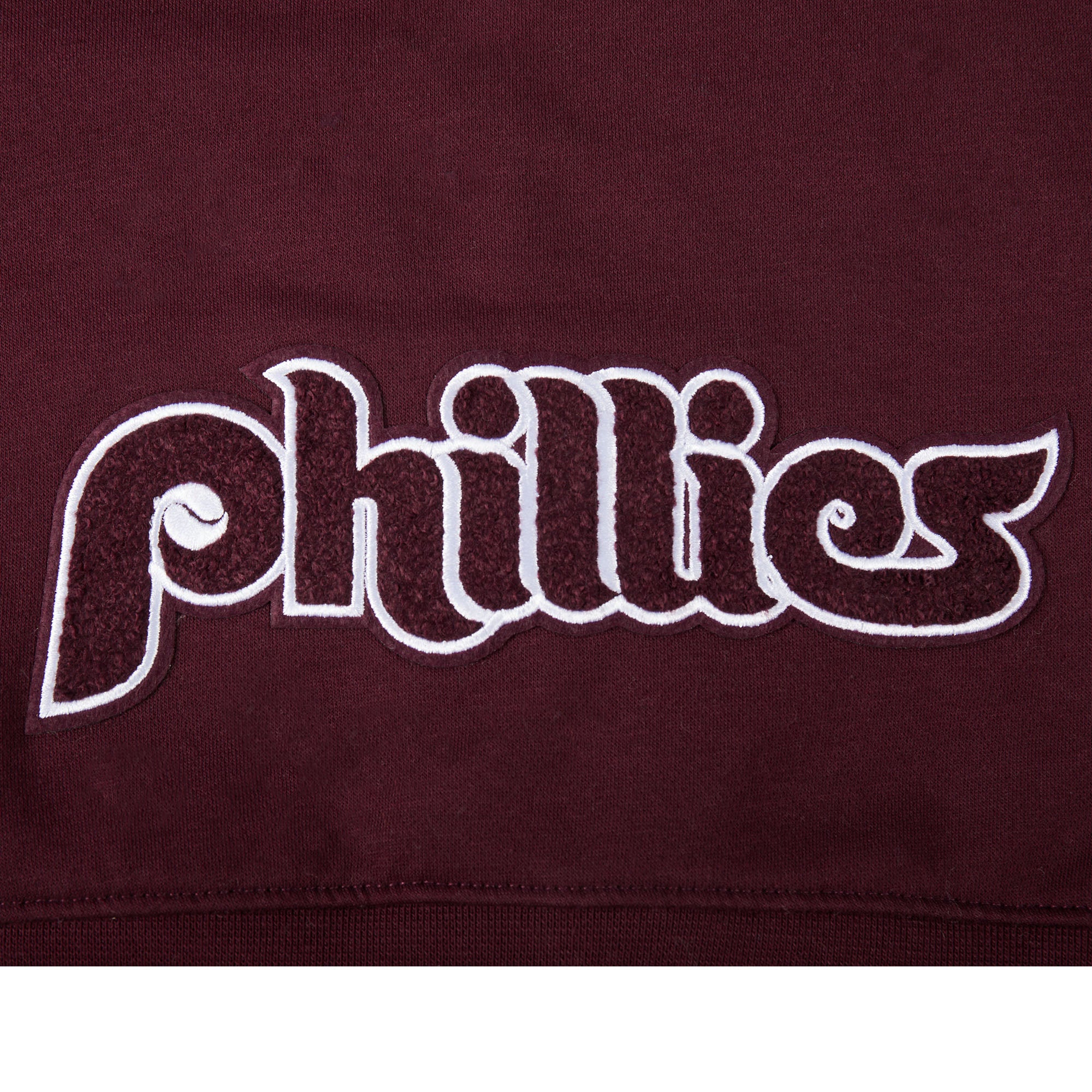 MLB PHILADELPHIA PHILLIES CLASSIC BIG GIRLS FLEECE FZ HOODIE (WINE) - Image 6