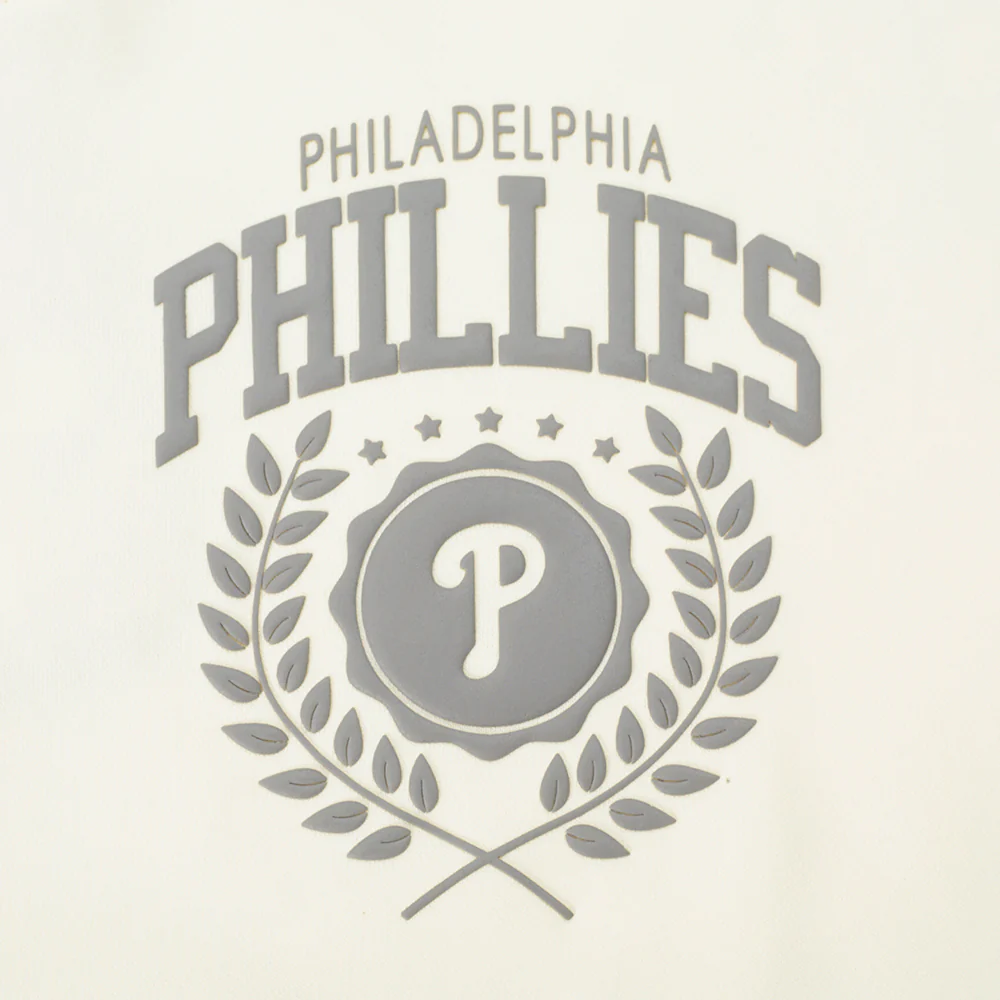 MLB PHILADELPHIA PHILLIES STREET TEAM WOMEN'S FLC CREWNECK (EGGSHELL) - Image 5
