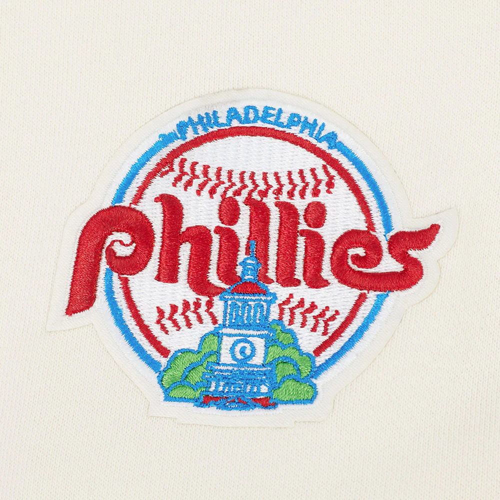 MLB PHILADELPHIA PHILLIES RETRO CLASSICS WOMEN'S CREWNECK SWEATSHIRT (EGGSHELL/ BLACK) - Image 6