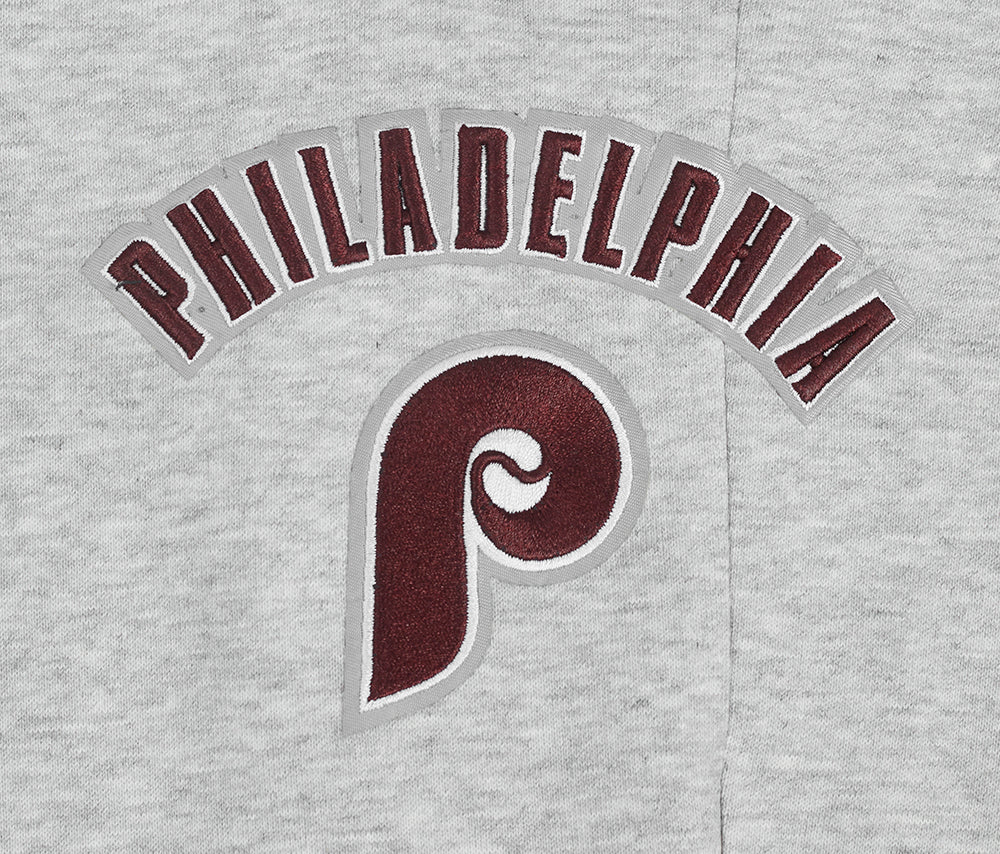 MLB PHILADELPHIA PHILLIES RETRO CLASSIC WOMEN'S FLEECE SWEATPANT (HEATHER GREY) - Image 5