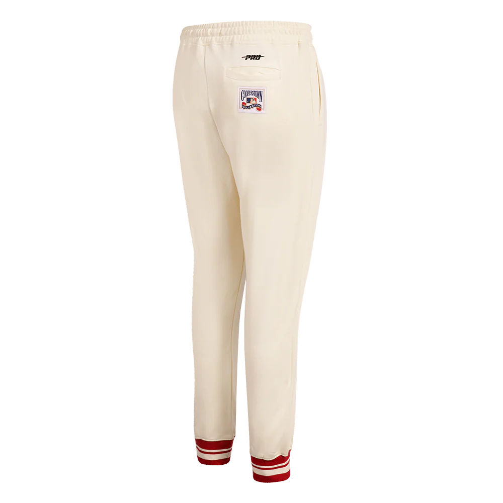 MLB PHILADELPHIA PHILLIES RETRO CLASSIC WOMEN'S SWEATPANT (EGGSHELL/RED) - Image 4