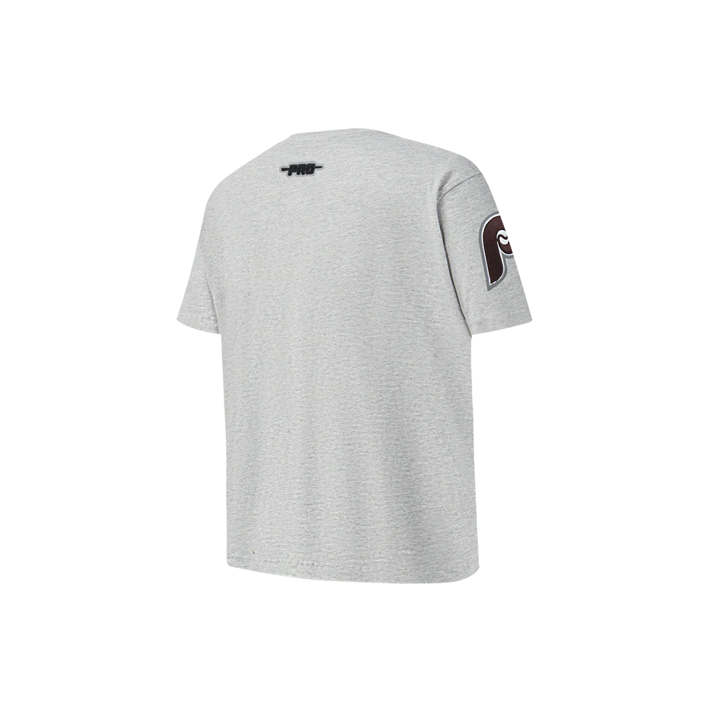 MLB PHILADELPHIA PHILLIES CLASSIC CHENILLE LITTLE BOY'S SS TOP (HEATHER GREY) - Image 6