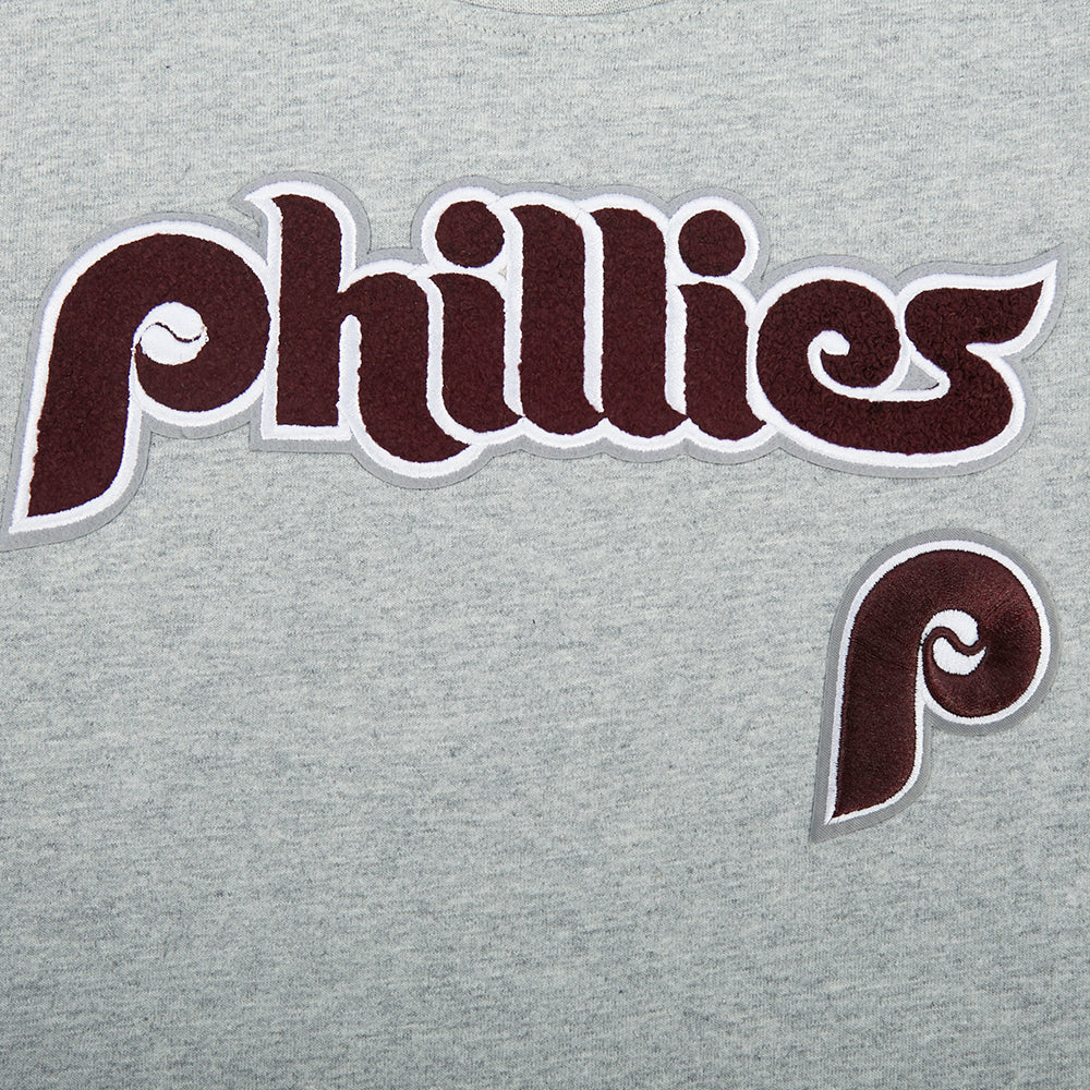 MLB PHILADELPHIA PHILLIES CLASSIC CHENILLE LITTLE BOY'S SS TOP (HEATHER GREY) - Image 8