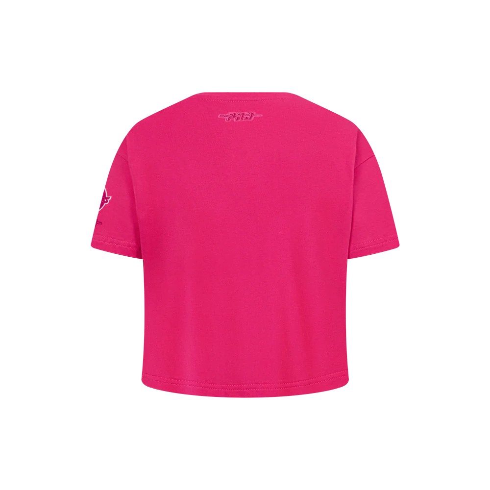 MLB PHILADELPHIA PHILLIES TRIPLE PINK LITTLE GIRLS SHORT SLEEVE BOXY TOP (BEETROOT PURPLE) - Image 3