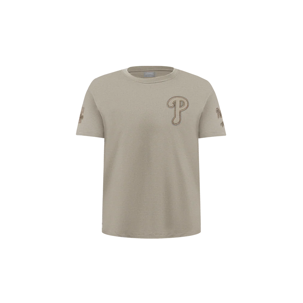 MLB PHILADELPHIA PHILLIES NEUTRAL TODDLER BOYS SHORT SLEEVE TOP (TAUPE)