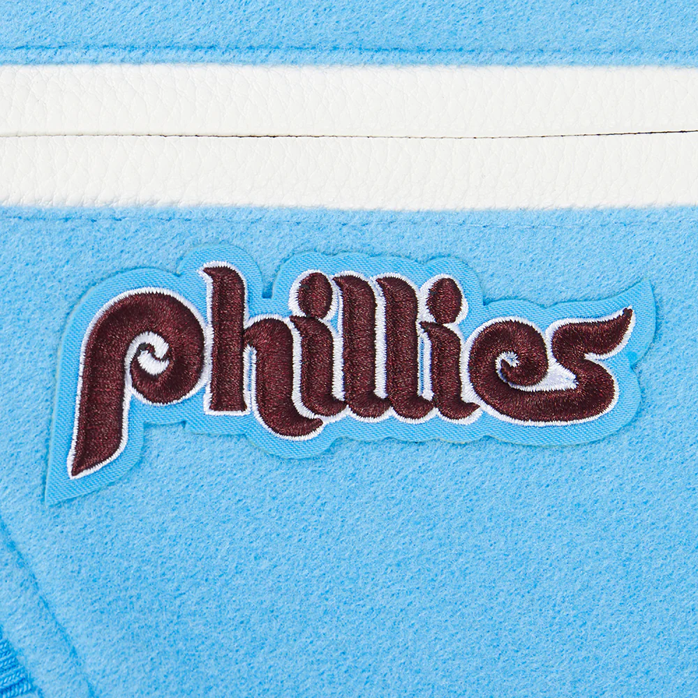 MLB PHILADELPHIA PHILLIES RETRO CLASSIC TODDLER BOYS RIB WOOL VARSITY JACK (UNIVERSITY BLUE/WHITE) - Image 7