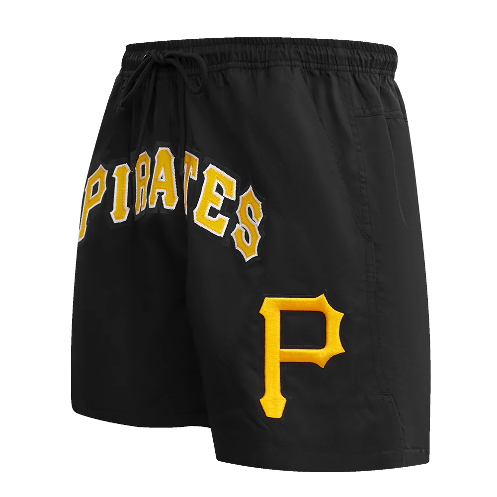 MLB PITTSBURGH PIRATES CLASSIC MEN'S WOVEN SHORT (BLACK)