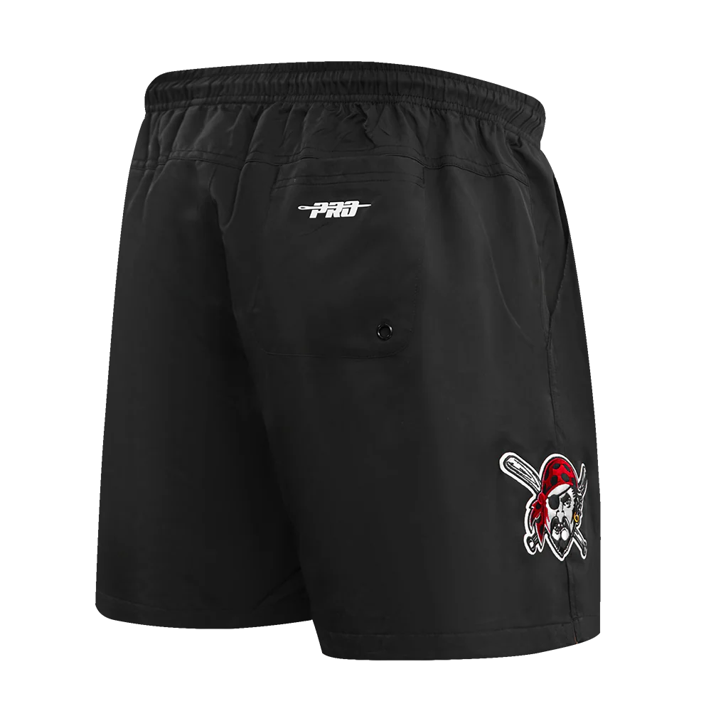 MLB PITTSBURGH PIRATES CLASSIC MEN'S WOVEN SHORT (BLACK) - Image 3