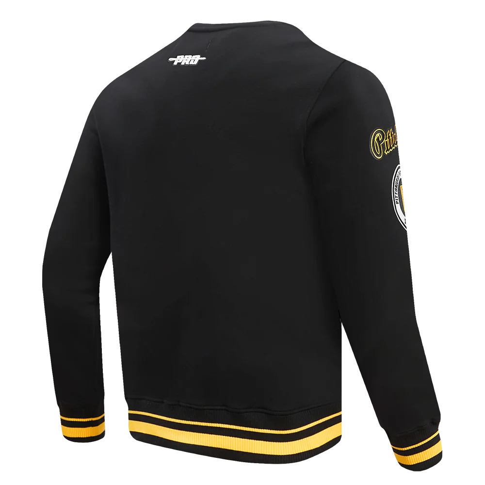 MLB PITTSBURGH PIRATES MASHUP MEN'S RIB CREWNECK (BLACK/YELLOW) - Image 11