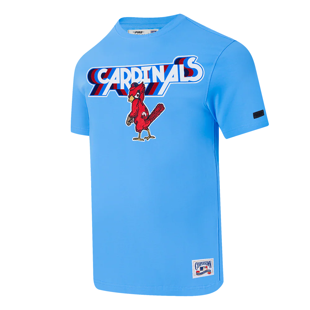 MLB ST. LOUIS CARDINALS RETRO ELEVATION MEN'S SINGLE JERSEY TOP (UNIVERSITY BLUE) - Image 2