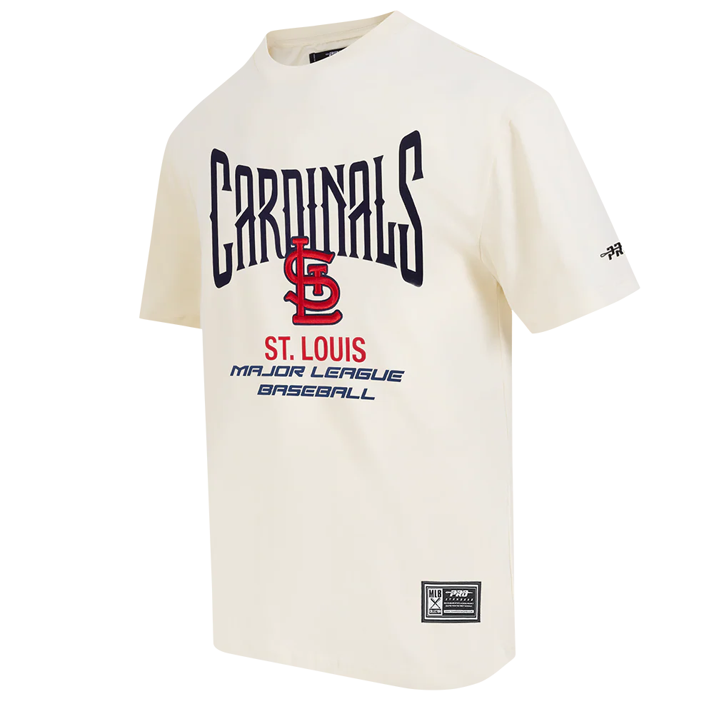 MLB ST. LOUIS CARDINALS CITY TOUR 2.0 MEN'S COTTON JERSEY DROP SHOULDER TOP (EGGSHELL) - Image 2