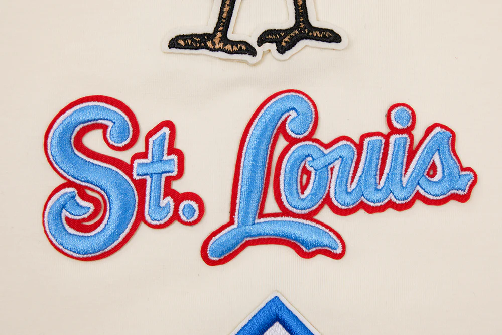 MLB ST. LOUIS CARDINALS RETRO CLASSIC MEN'S STRIPED TOP (EGGSHELL/UNIVERSAL BLUE) - Image 7