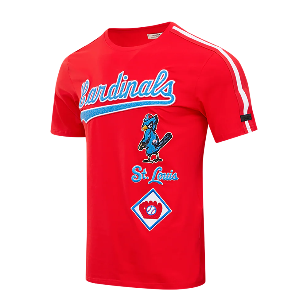 MLB ST. LOUIS CARDINALS RETRO CLASSIC MEN'S STRIPED TOP (RED) - Image 2