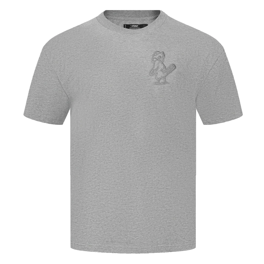 MLB ST. LOUIS CARDINALS RETRO NEUTRAL MEN'S DROP SHOULDER TOP (DARK HEATHER GRAY)
