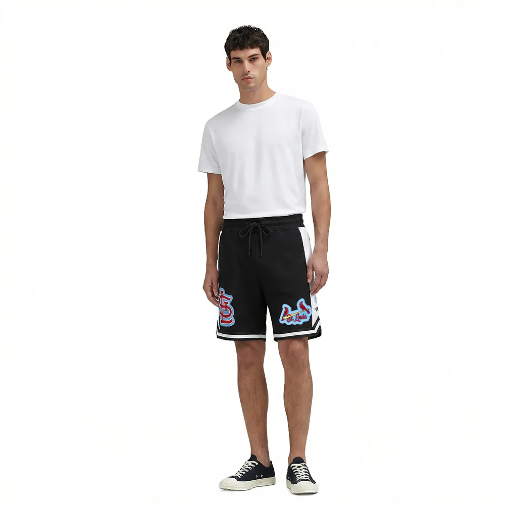 MLB ST. LOUIS CARDINALS DIY PICK STITCH MEN'S DOUBLE KNIT 2.0 SHORT (BLACK) - Image 3