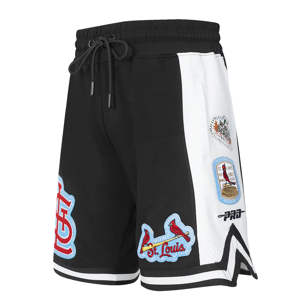 MLB ST. LOUIS CARDINALS DIY PICK STITCH MEN'S DOUBLE KNIT 2.0 SHORT (BLACK) - Image 7
