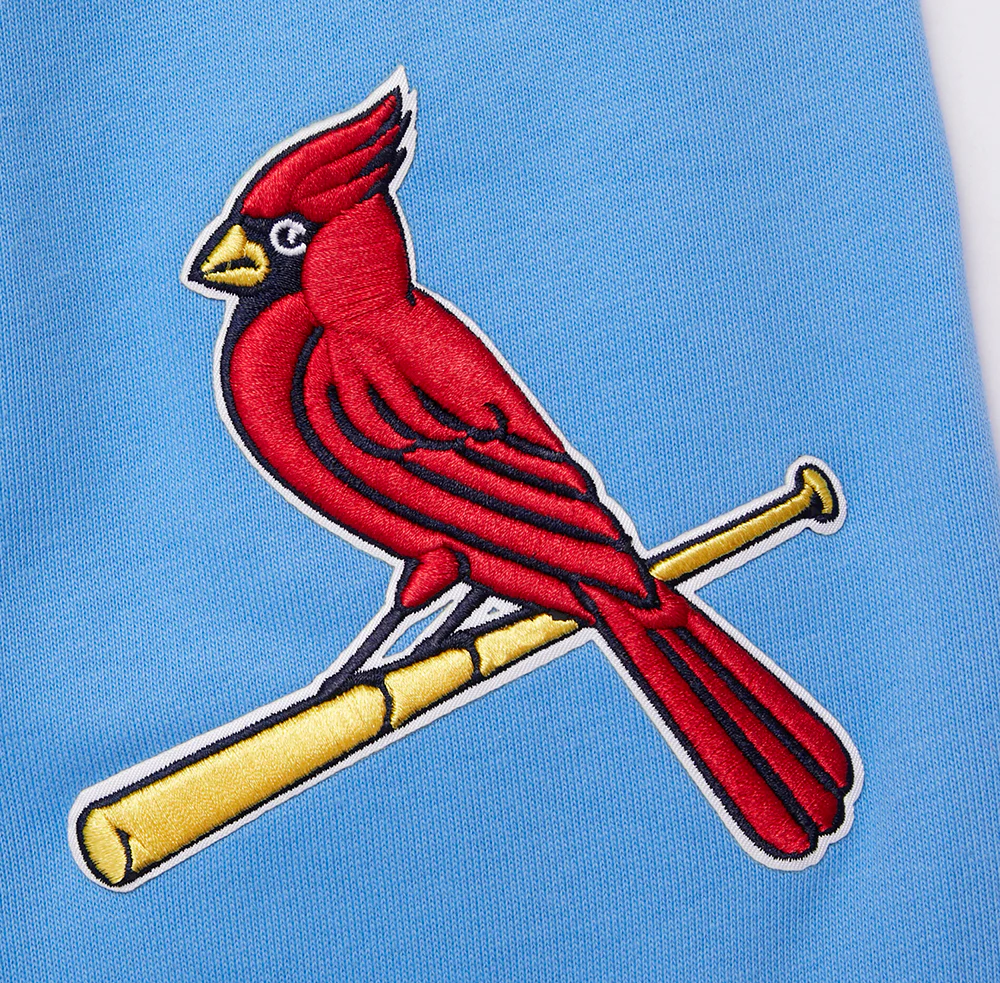 MLB ST. LOUIS CARDINALS SCRIPT TAIL MEN'S RIB FLEECE PULLOVER HOODIE (UNIVERSITY BLUE) - Image 6