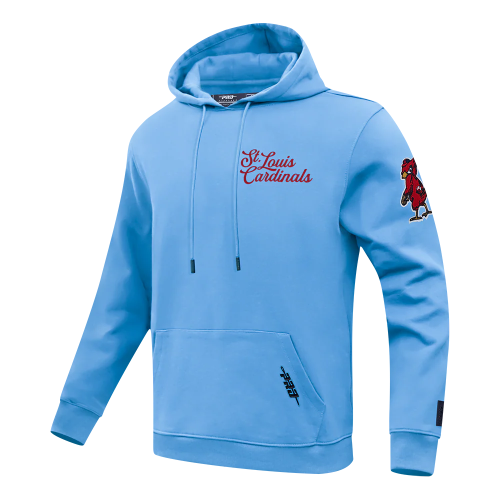 MLB ST. LOUIS CARDINALS SOUVENIR MEN'S FLEECE PULLOVER HOODIE (UNIVERSITY BLUE) - Image 2