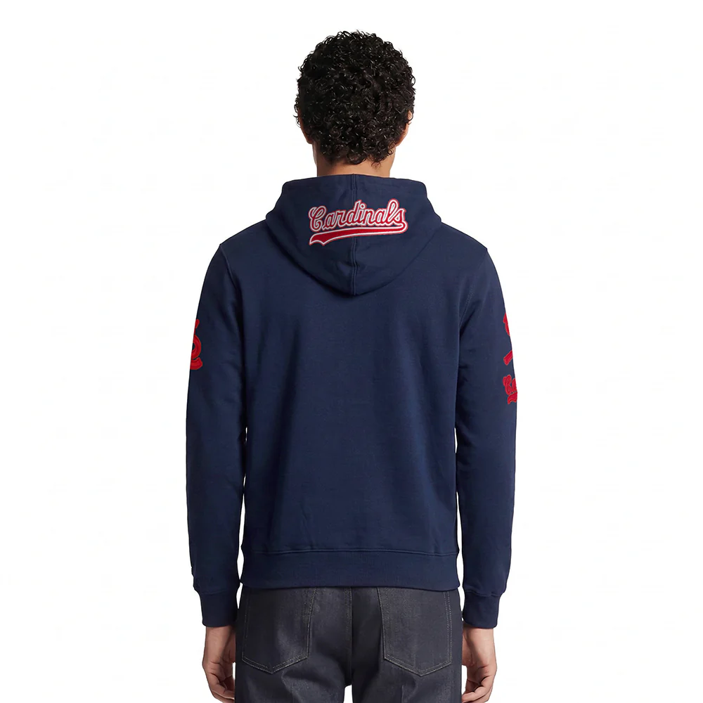 MLB ST. LOUIS CARDINALS TC TONAL OUTLINE MEN'S DK FZ PO HOODIE (MIDNIGHT NAVY) - Image 2