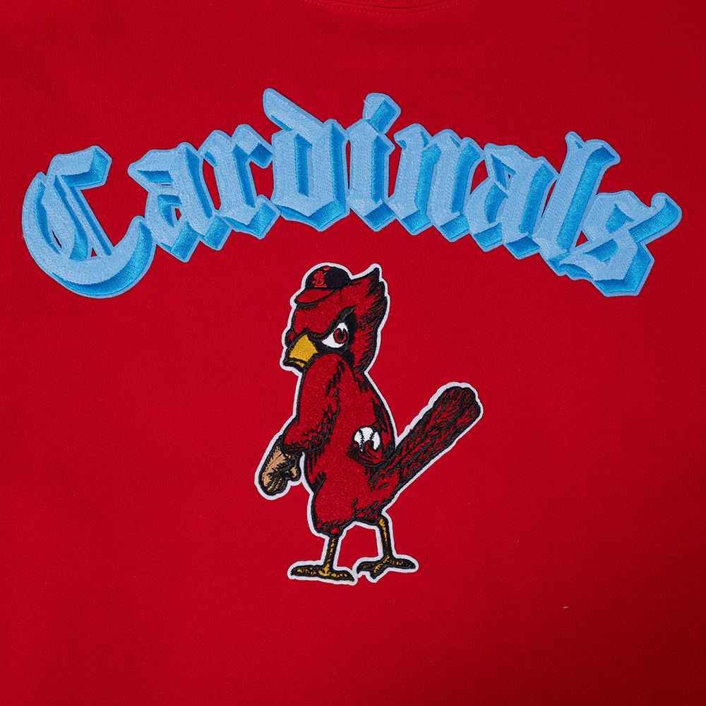 MLB ST. LOUIS CARDINALS BEST OF MEN'S DROP SHOULDER FLC PO HOODIE (RED) - Image 6