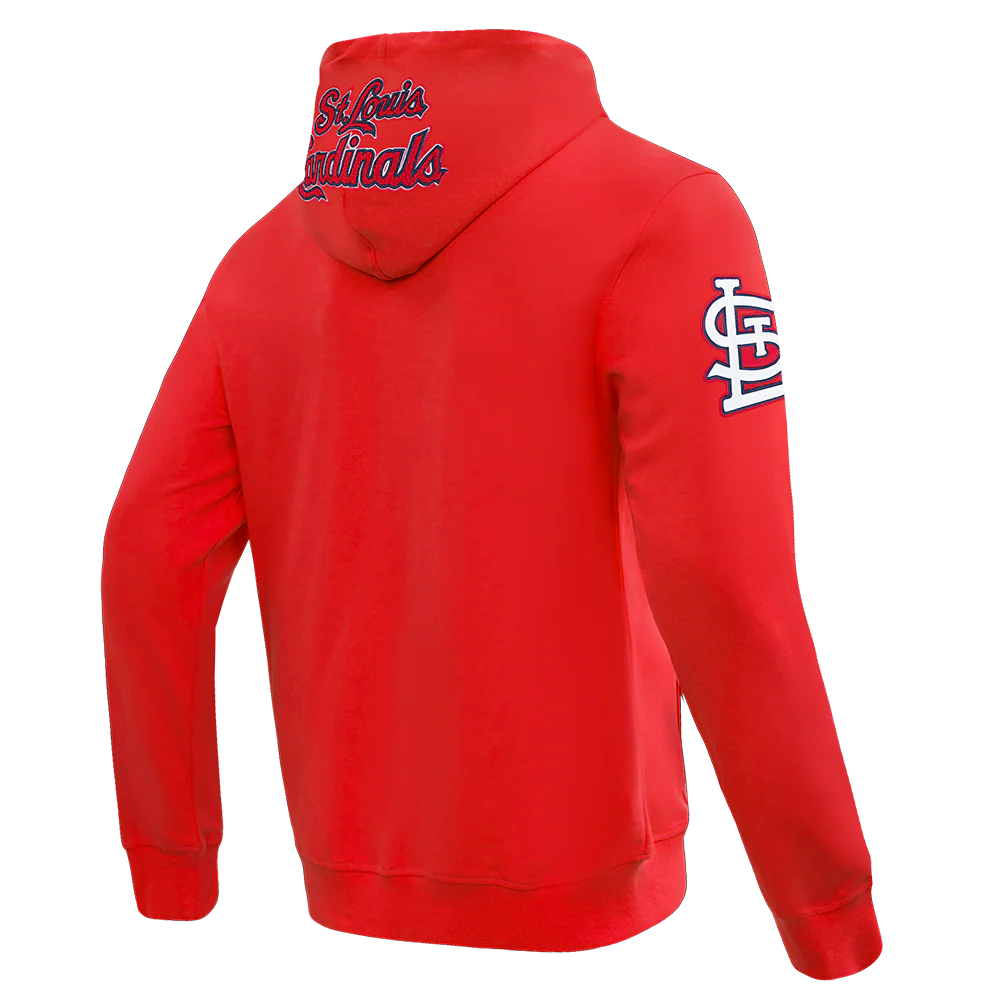 MLB ST. LOUIS CARDINALS CLASSIC CHENILLE MEN'S DK FZ HOODIE (RED) - Image 4