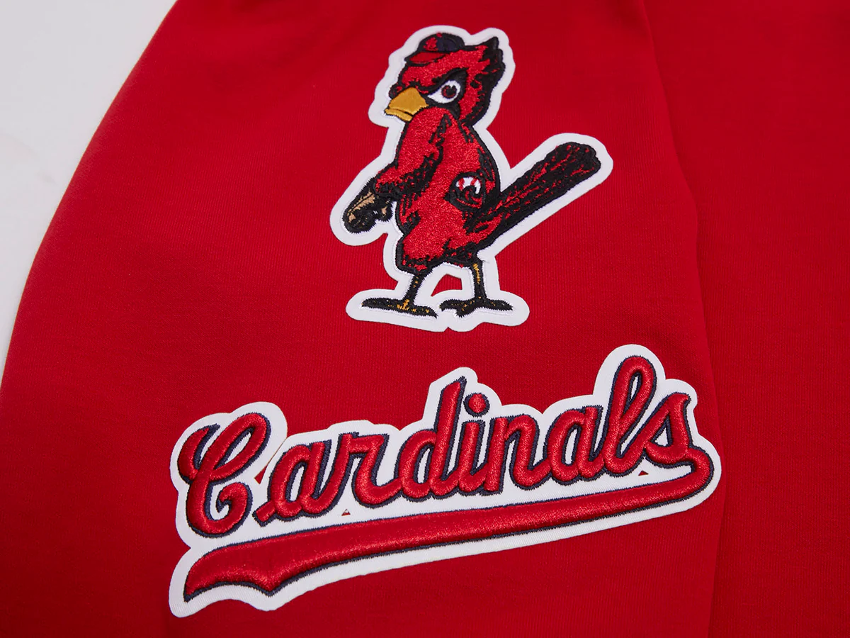 MLB ST. LOUIS CARDINALS CLASSIC CHENILLE MEN'S PULLOVER HOODIE (RED) - Image 6
