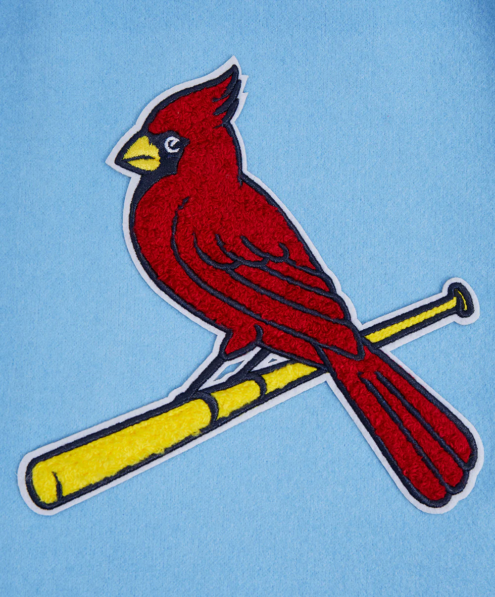 MLB ST. LOUIS CARDINALS SCRIPT TAIL MEN'S RIB WOOL VARSITY (UNIVERSITY BLUE/WHITE) - Image 5