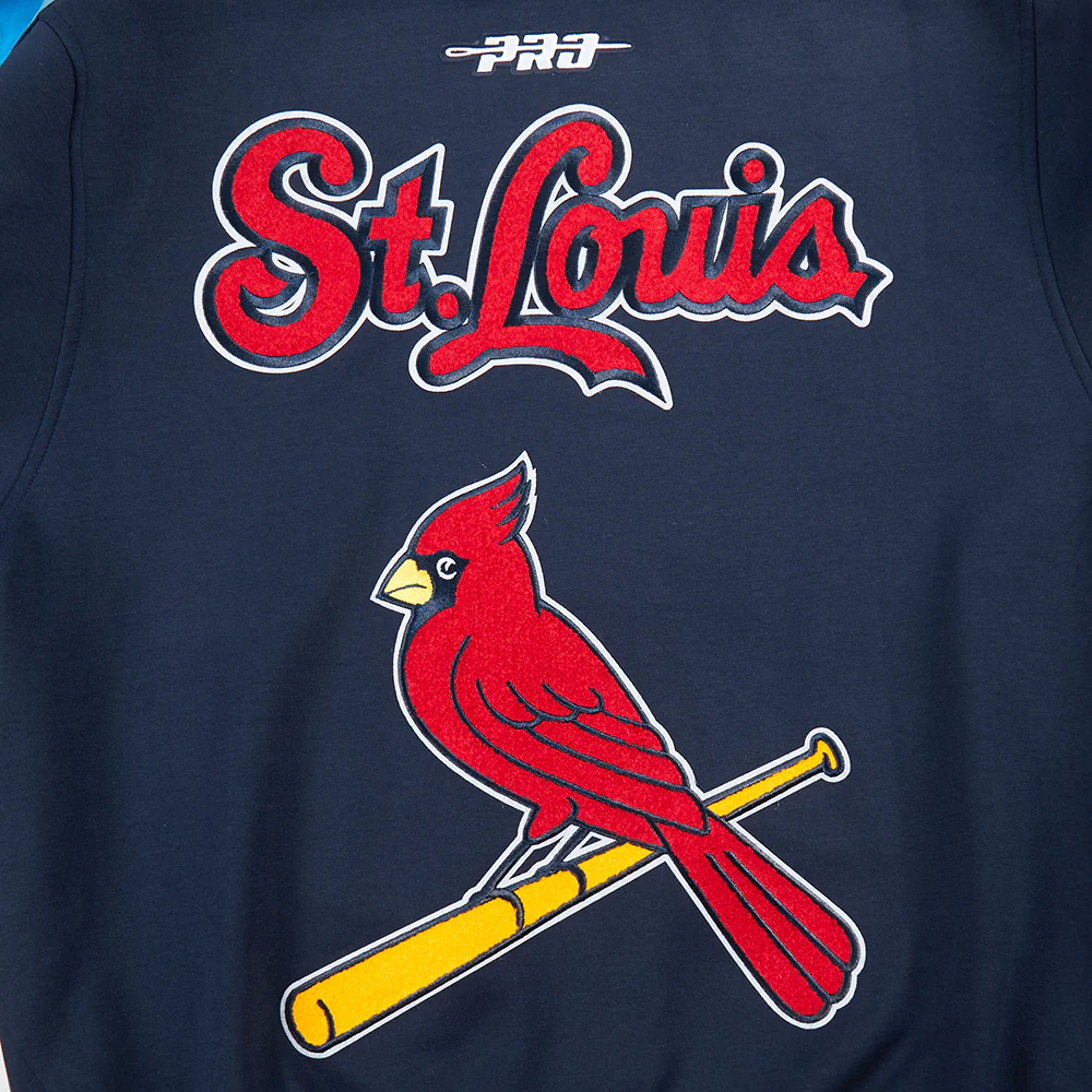 MLB ST. LOUIS CARDINALS CURRENT LOGO PRO GAME DAY MEN'S DOUBLE KNIT JACKET (MIDNIGHT NAVY/WHITE) - Image 8