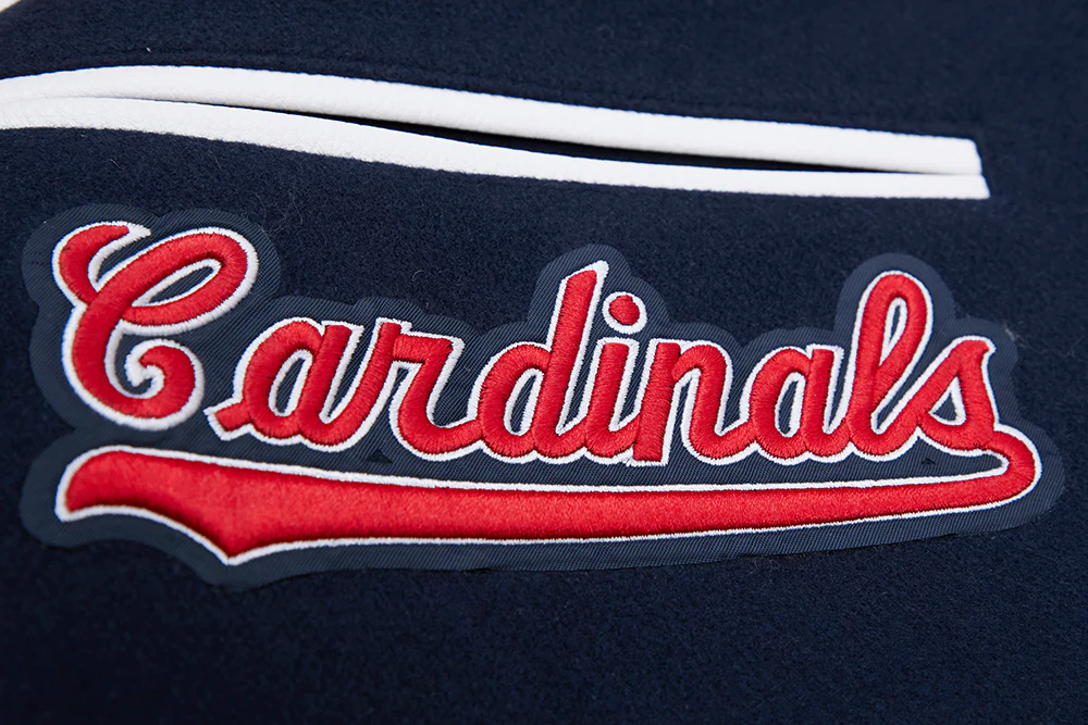 MLB ST. LOUIS CARDINALS RETRO MASHUP MEN'S RIB WOOL VARSITY JACKET (MIDNIGHT NAVY/RED/MIDNIGHT NAVY) - Image 9