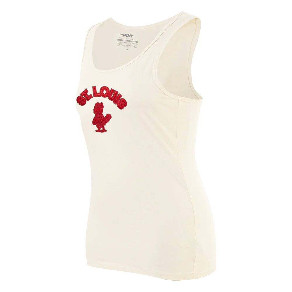 MLB ST. LOUIS CARDINALS TRIPLE TONAL RELAXED FIT WOMEN'S RACERBACK (EGGSHELL) - Image 2