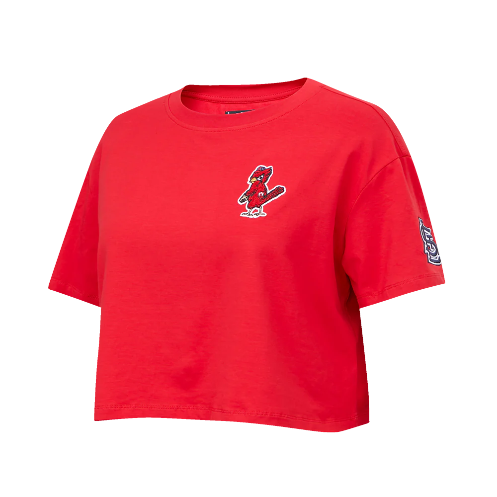 MLB ST. LOUIS CARDINALS CLASSIC WOMEN'S BOXY TOP (RED) - Image 4