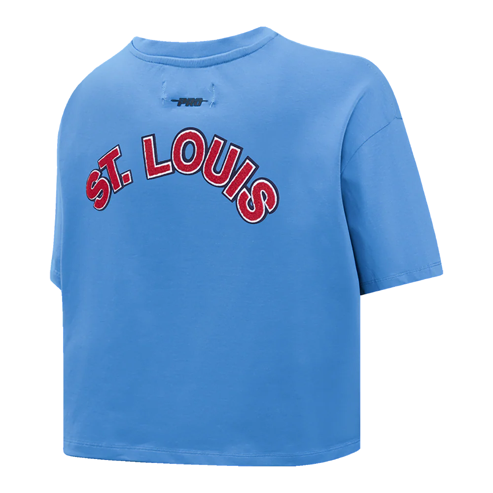 MLB ST. LOUIS CARDINALS CLASSIC WOMEN'S BOXY TOP (UNIVERSITY BLUE) - Image 4