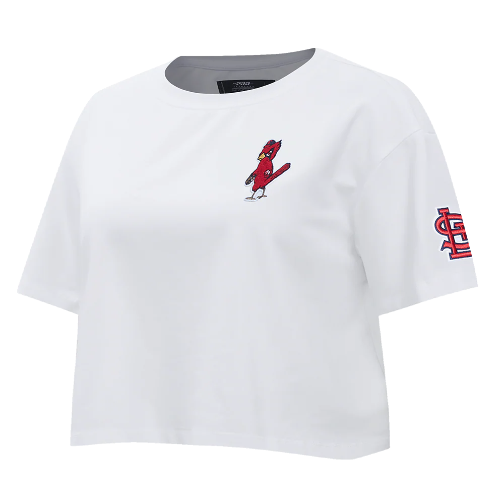 MLB ST. LOUIS CARDINALS CLASSIC WOMEN'S BOXY TOP (WHITE) - Image 2