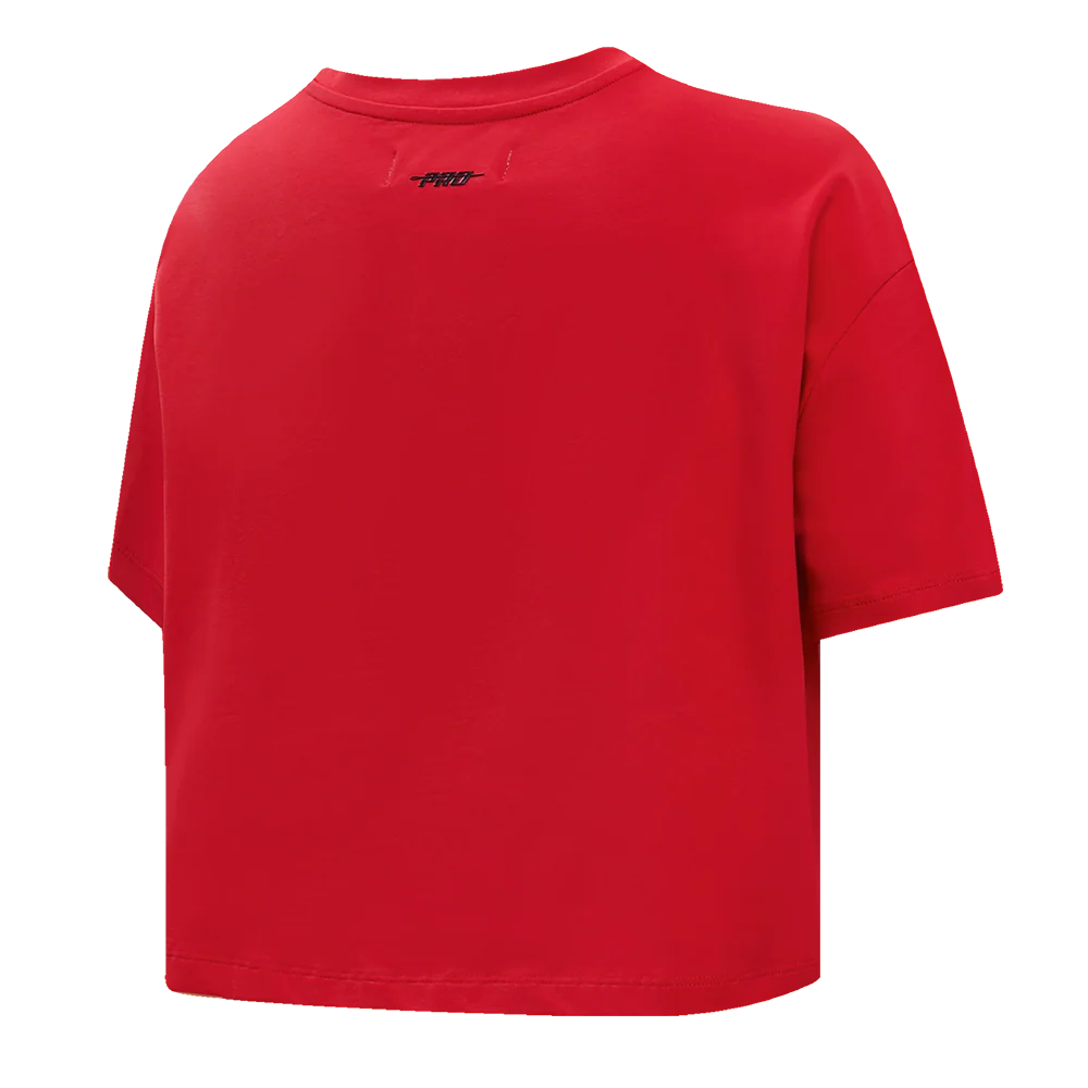 MLB ST. LOUIS CARDINALS RETRO CLASSIC WOMEN'S BOXY TOP (RED) - Image 3