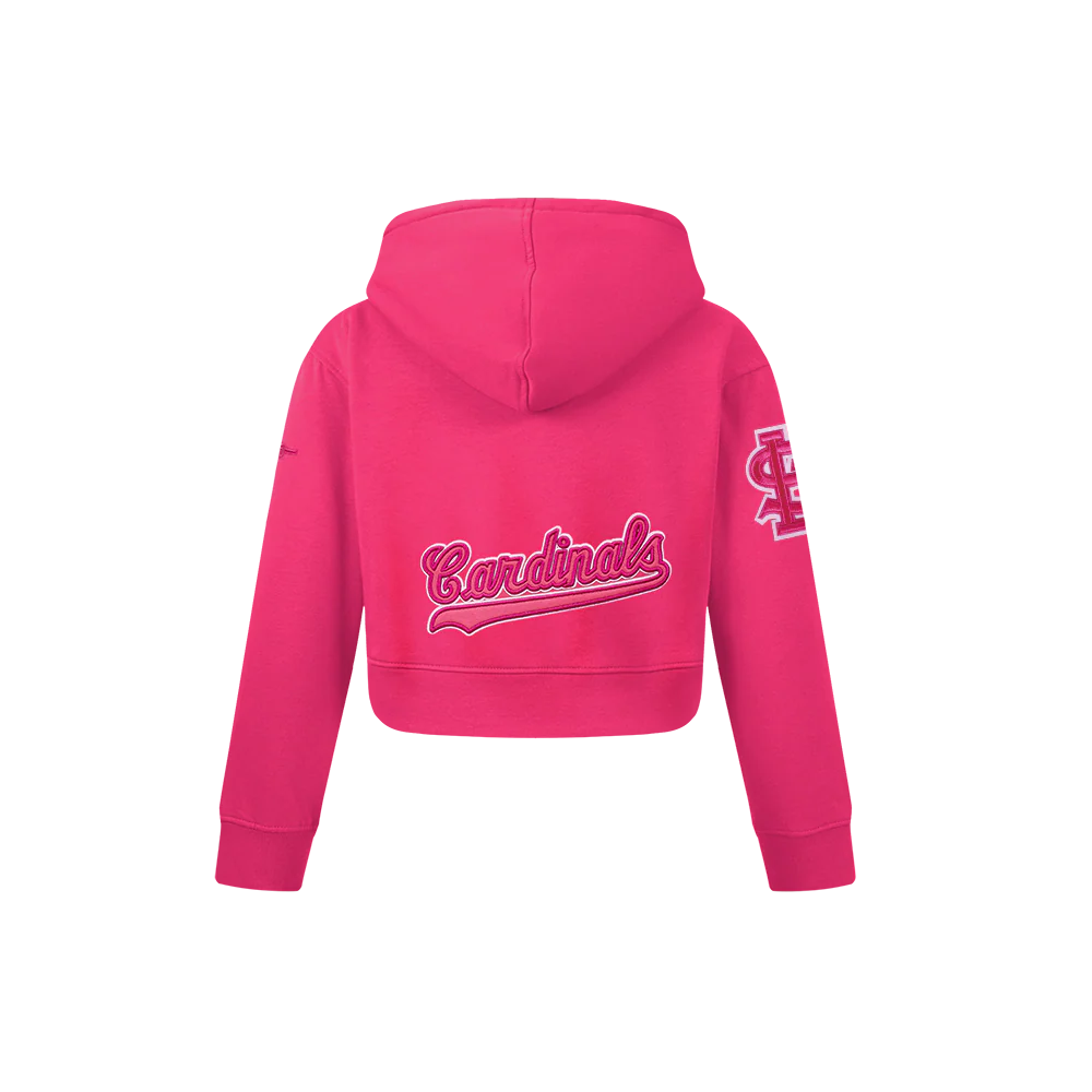 MLB ST. LOUIS CARDINALS TRIPLE PINK BIG GIRLS FLEECE PO HOODIE (BEETROOT PURPLE) - Image 3