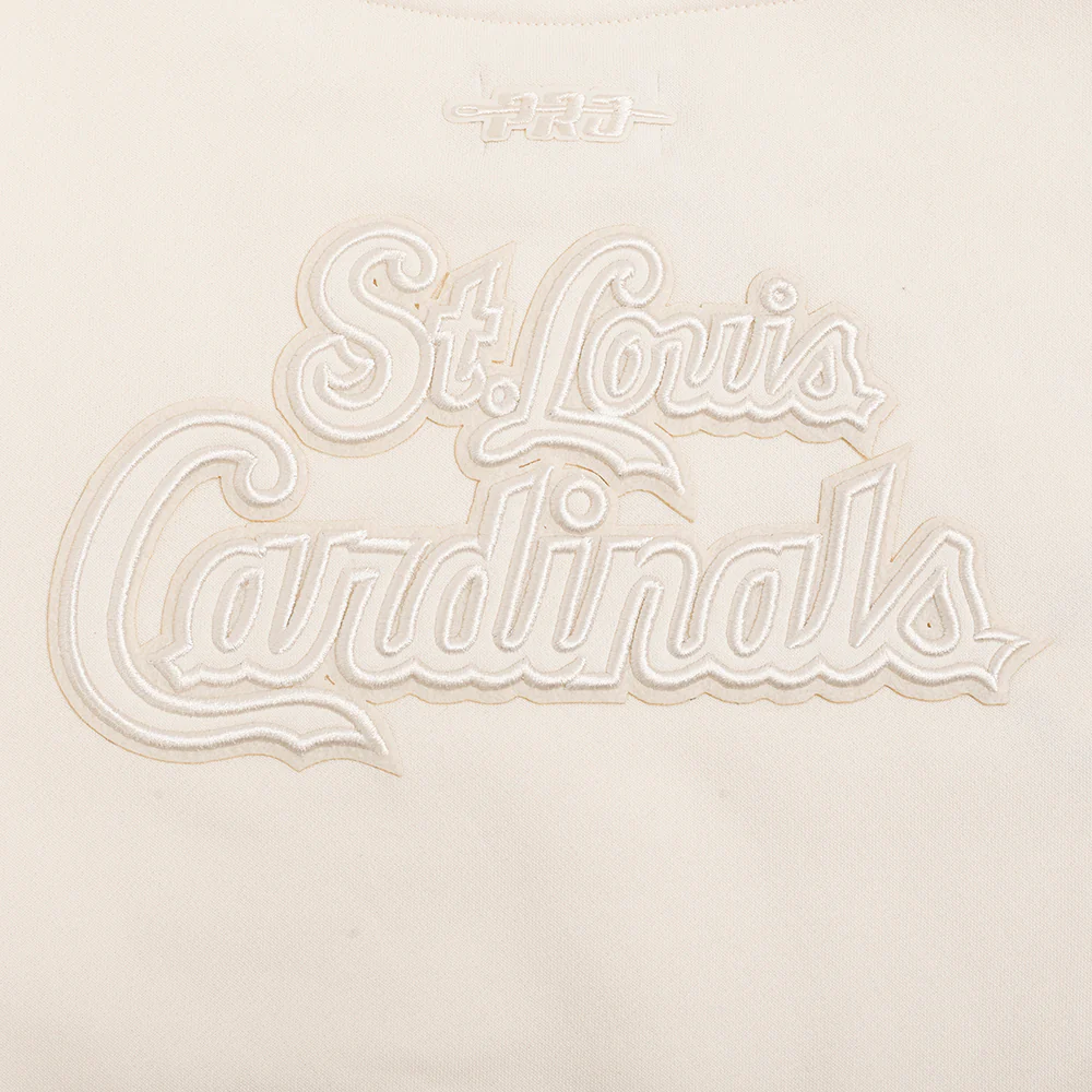 MLB ST. LOUIS CARDINALS NEUTRAL BIG GIRLS FLEECE CREWNECK (EGGSHELL) - Image 5