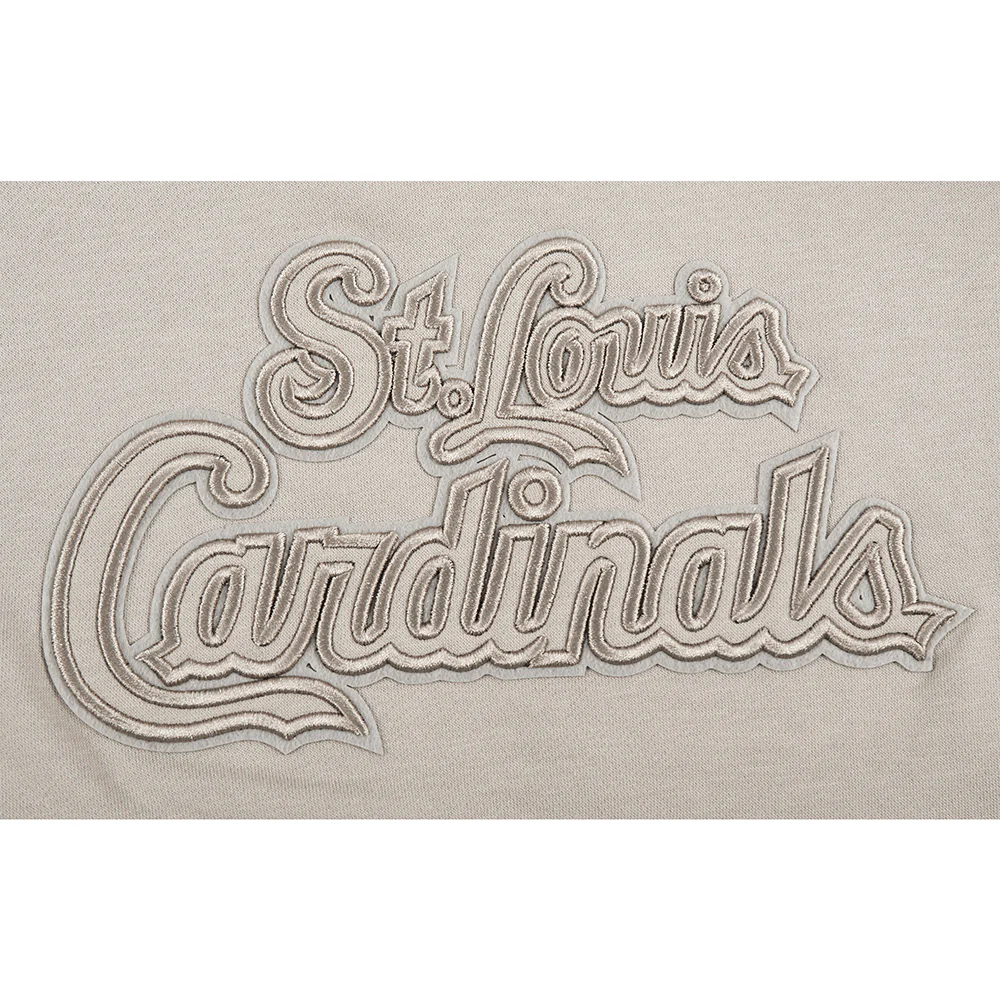 MLB ST. LOUIS CARDINALS NEUTRAL BIG GIRLS FLEECE PO HOODIE (TAUPE) - Image 5
