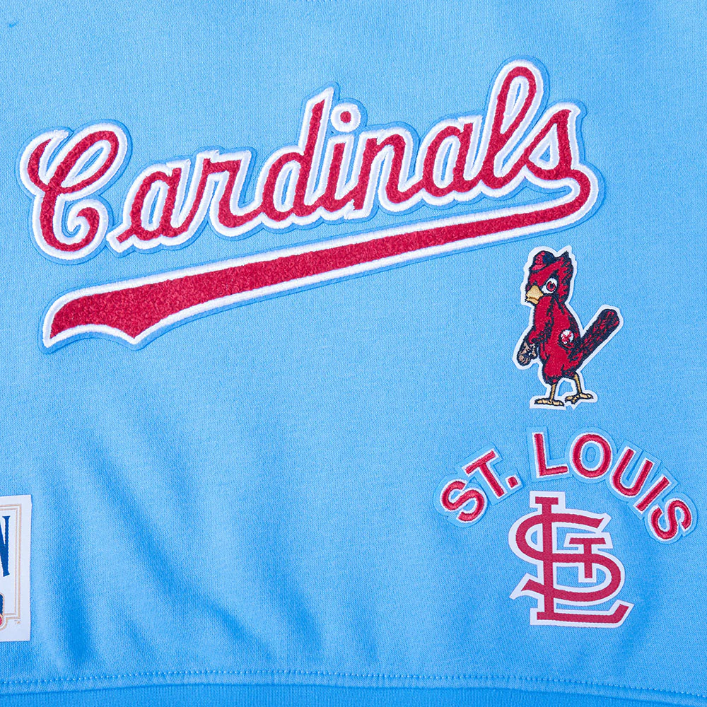 MLB ST. LOUIS CARDINALS RETRO CLASSIC BIG GIRLS RIB FLEECE CREWNECK (UNIVERSITY BLUE) - Image 6