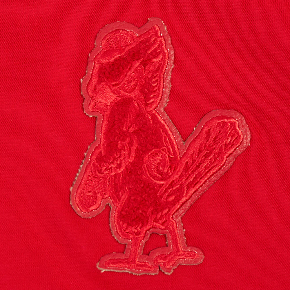 MLB ST. LOUIS CARDINALS TRIPLE TONAL WOMEN'S DOUBLE KNIT FULL ZIP HOODIE (RED) - Image 5
