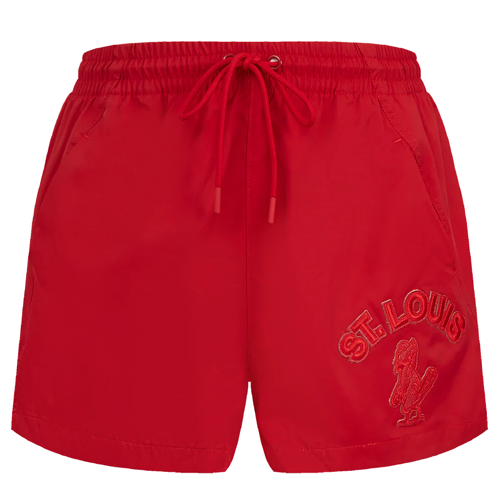 MLB ST. LOUIS CARDINALS TRIPLE TONAL W WOVEN WOMEN'S SHORT (RED) - Image 2