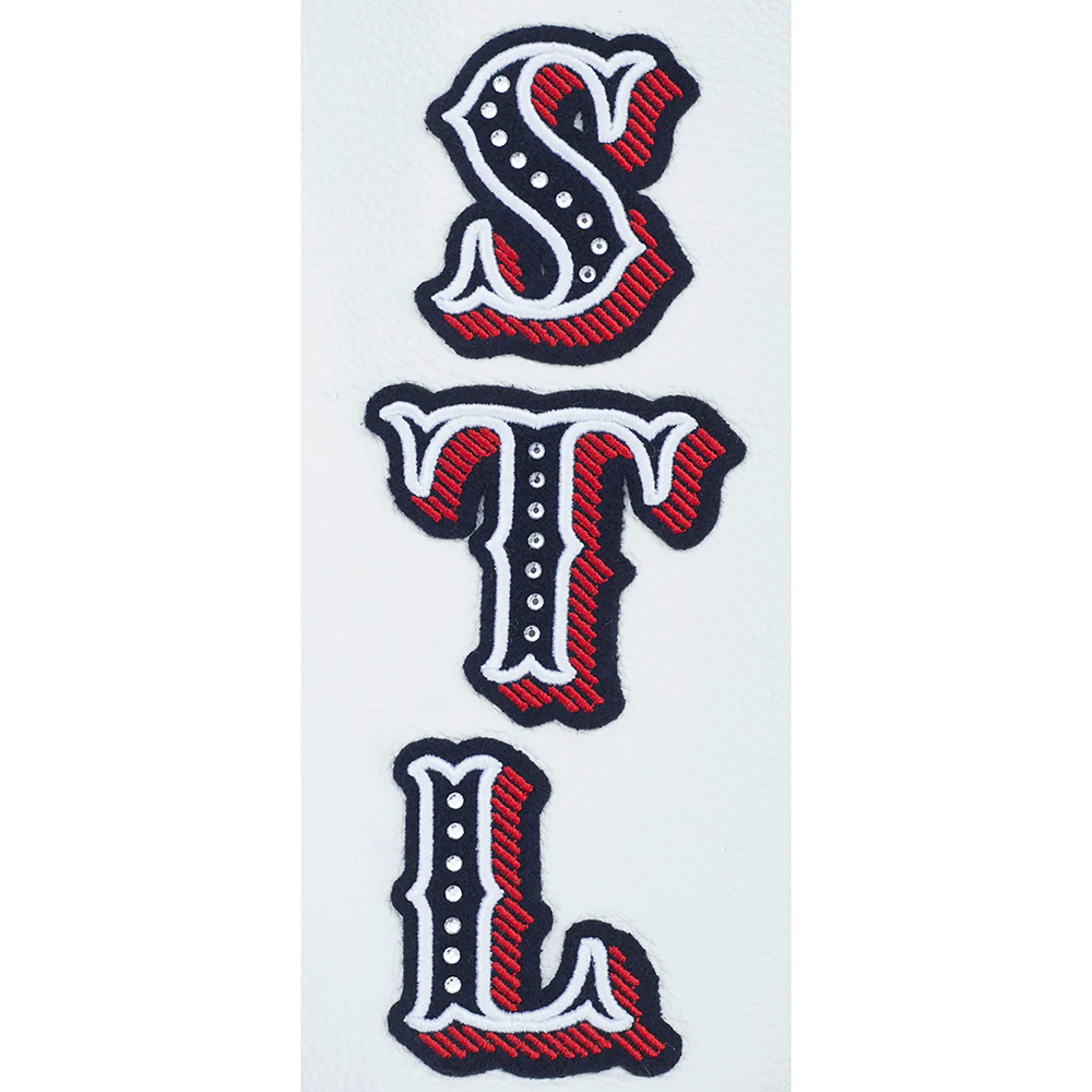 MLB ST. LOUIS CARDINALS LEGACY WOMEN'S CROPPED RIB WOOL VARSITY JACKET (MIDNIGHT NAVY/RED/MIDNIGHT NAVY) - Image 9