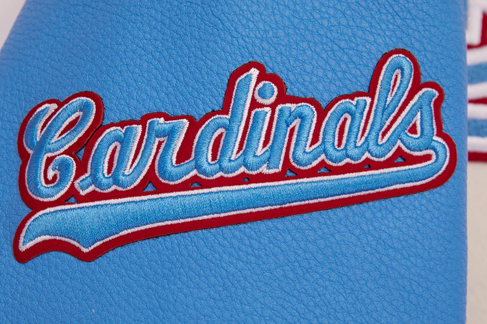 MLB ST. LOUIS CARDINALS RETRO CLASSIC WOMEN'S RIB WOOL VARSITY JACKET (EGGSHELL/ UNIVERSITY BLUE) - Image 10