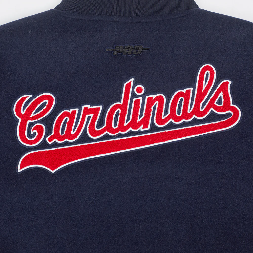 MLB ST. LOUIS CARDINALS CLASSIC WOMEN'S WOOL VARSITY JACKET (MIDNIGHT NAVY/WHITE) - Image 8